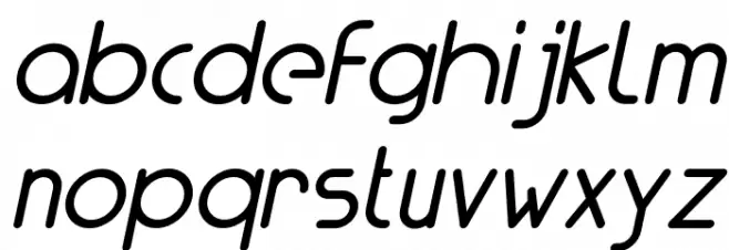 Lunar Italic फ़ॉन्ट लोअरकेस