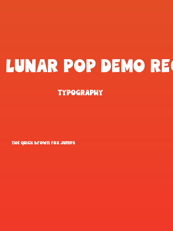 Lunar Pop DEMO Regular Poster