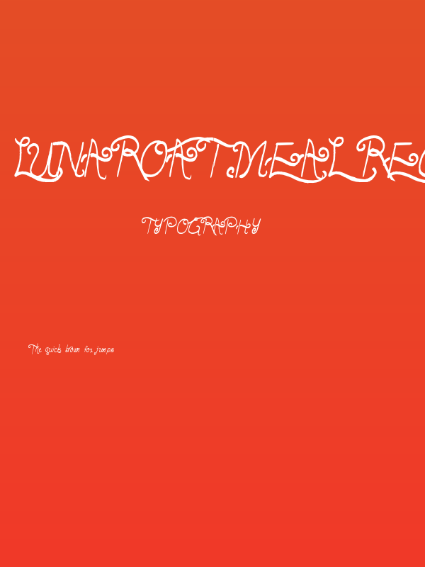 LunarOatmeal-Regular Poster