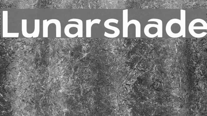 Lunarshade Font examples