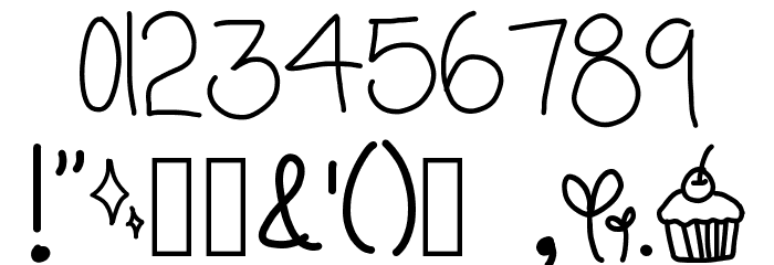 Luna's Handwriting Font OTHER CHARS