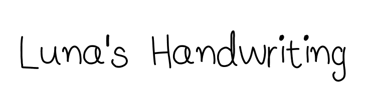 Luna's Handwriting  フリーフォントのダウンロード
