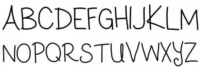 Luna's Handwriting フォント 大文字