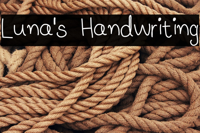 Luna's Handwriting Example 3