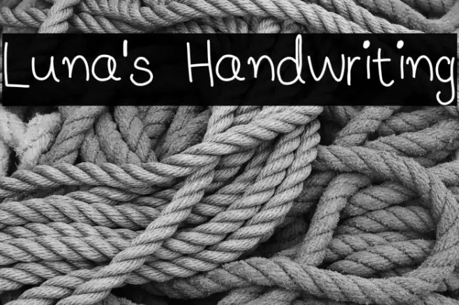 Luna's Handwriting Example 3