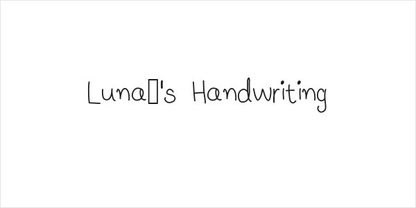 Luna's Handwriting Logo