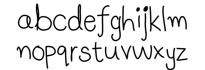 Luna's Handwriting Font LOWERCASE