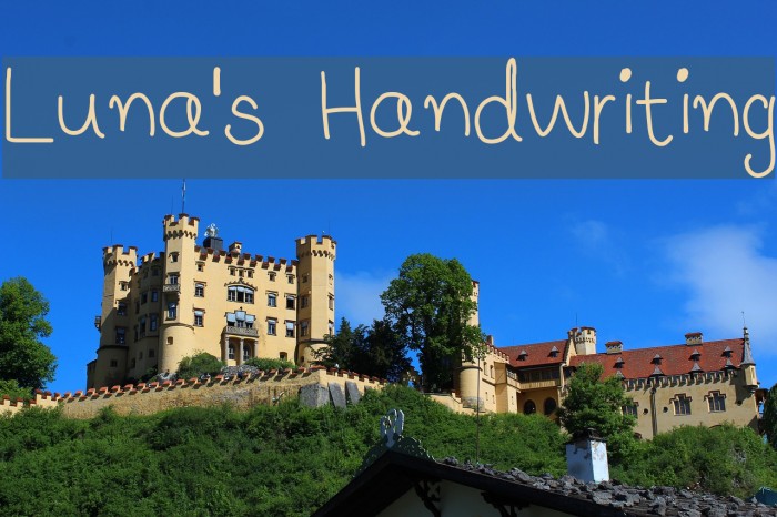 Luna's Handwriting Font examples