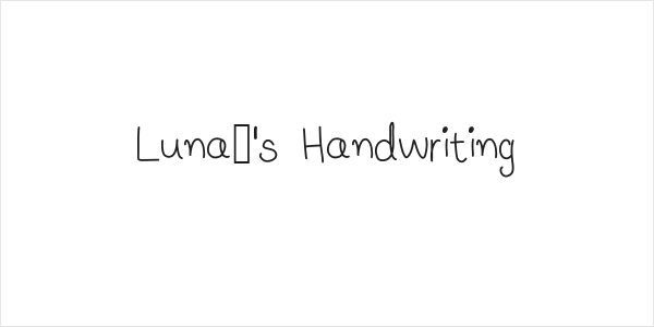 Luna's Handwriting Logo