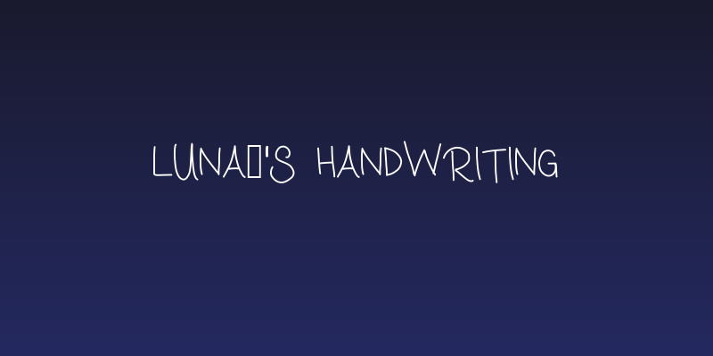 Luna's Handwriting Social Header