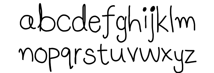 Luna's Handwriting Font LOWERCASE