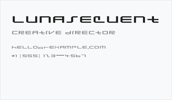 Lunasequent Business Card