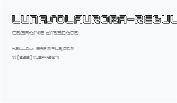 LunasolAurora-Regular Business Card
