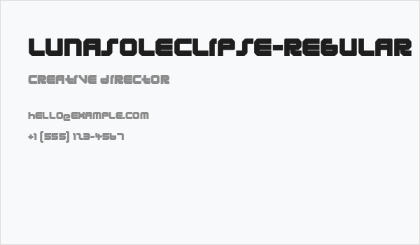 LunasolEclipse-Regular Business Card