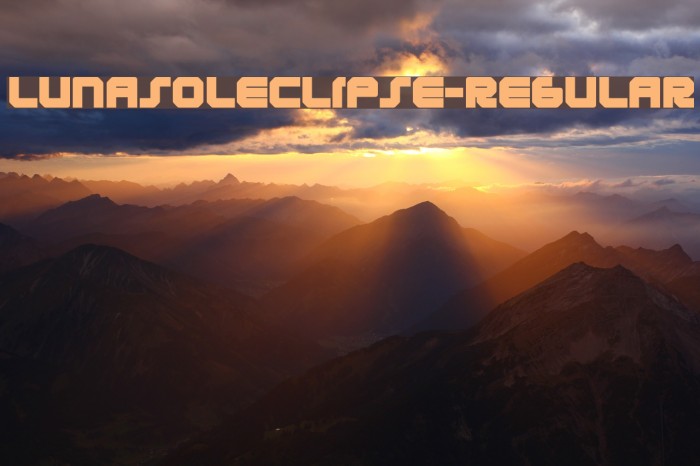 LunasolEclipse-Regular Font examples
