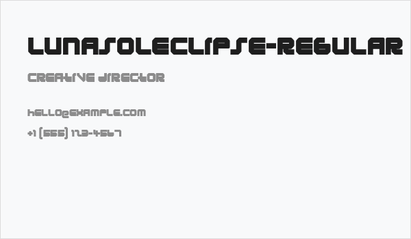 LunasolEclipse-Regular Business Card