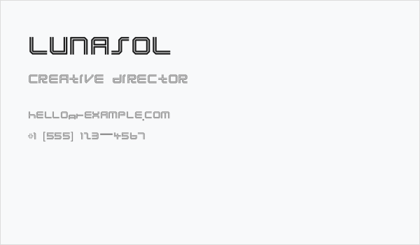 Lunasol Business Card