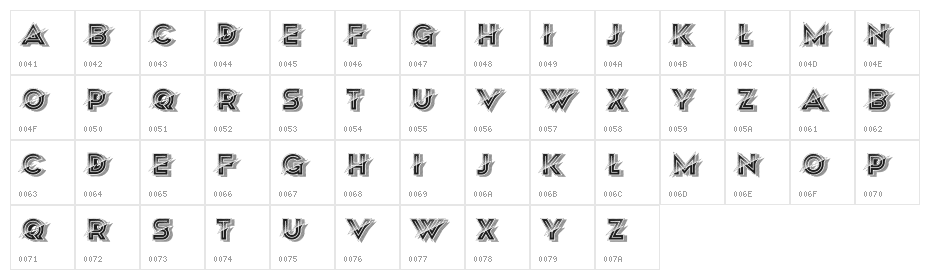 Lunatic Regular Character Map