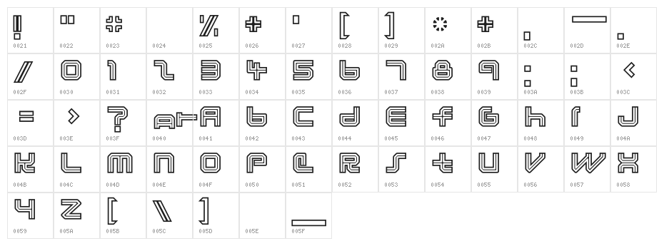 Lunaurora Character Map
