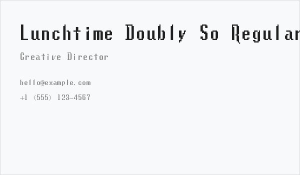 Lunchtime Doubly So Regular Business Card