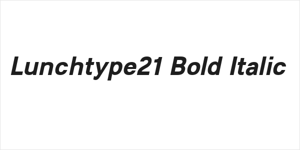 Lunchtype21 Bold Italic Logo
