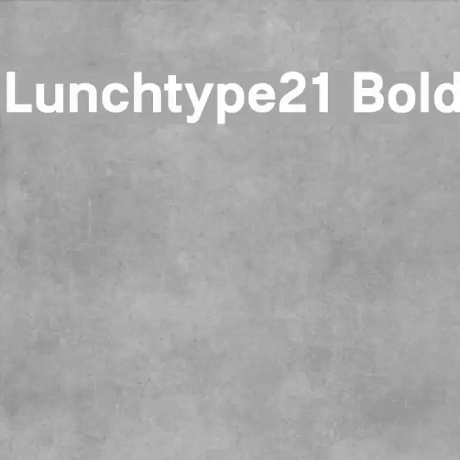 Lunchtype21 Bold Font examples