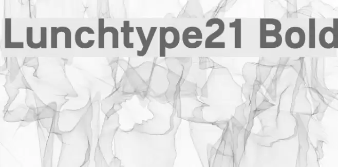 Lunchtype21 Bold Font examples