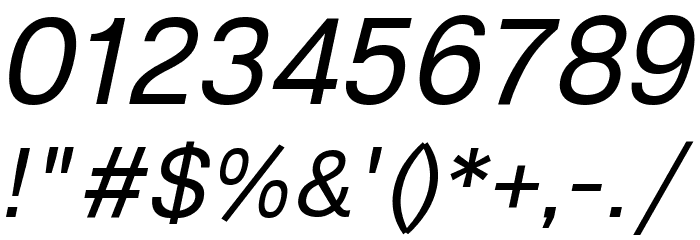 Lunchtype21 Italic Font OTHER CHARS