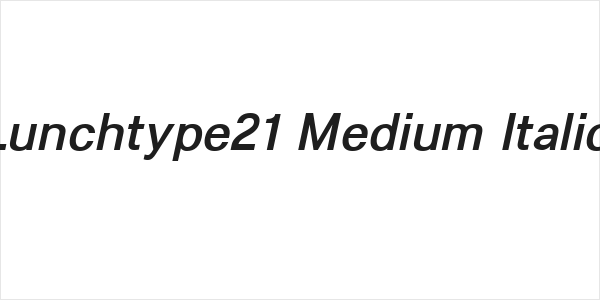 Lunchtype21 Medium Italic Logo