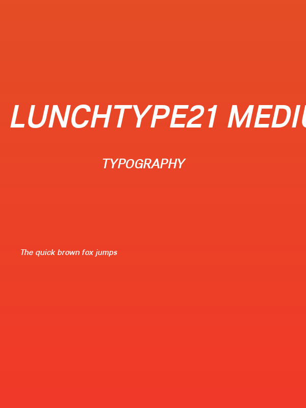 Lunchtype21 Medium Italic Poster