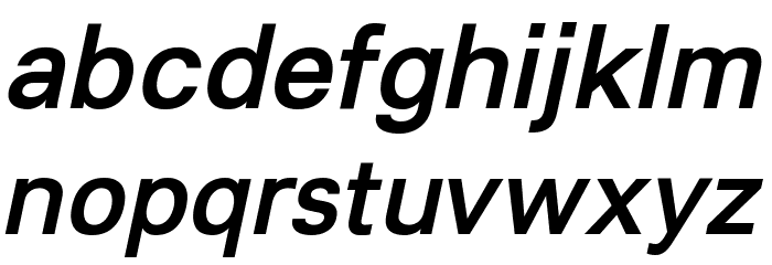 Lunchtype21 Medium Italic Font LOWERCASE