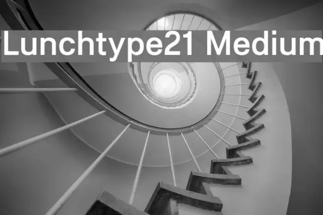 Lunchtype21 Medium Font examples