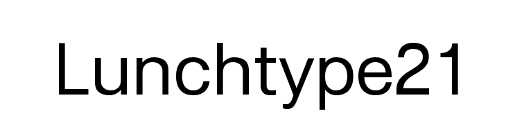 Lunchtype21 Font
