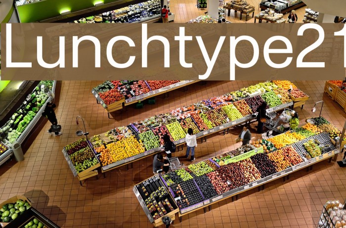Lunchtype21 Font examples