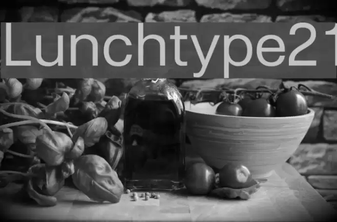 Lunchtype21 Font examples