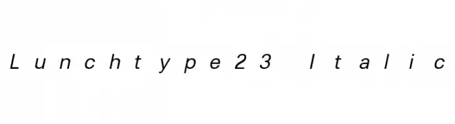 Lunchtype23 Italic  Fuentes Gratis Descargar