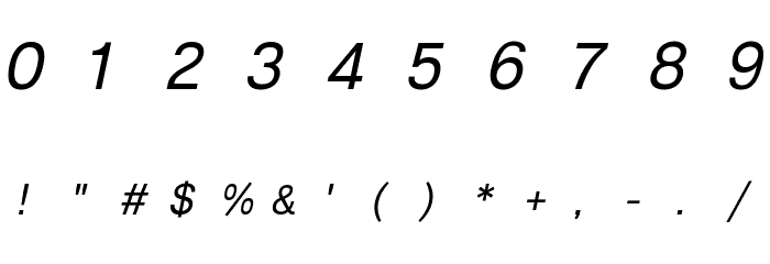 Lunchtype23 Italic Font OTHER CHARS