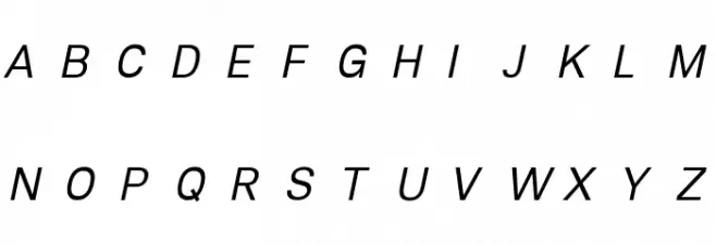 Lunchtype23 Italic फ़ॉन्ट अपरकेस
