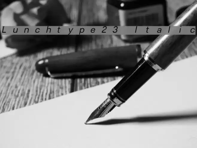 Lunchtype23 Italic Font examples