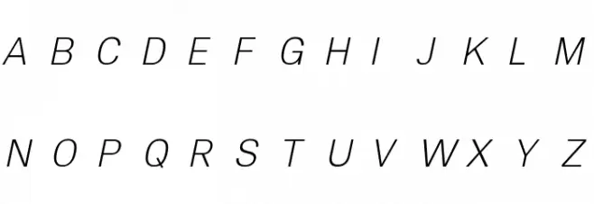 Lunchtype23 Light Italic Schriftart Groß