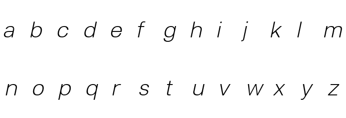 Lunchtype23 Light Italic Font LOWERCASE