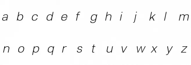 Lunchtype23 Light Italic 字体 小写