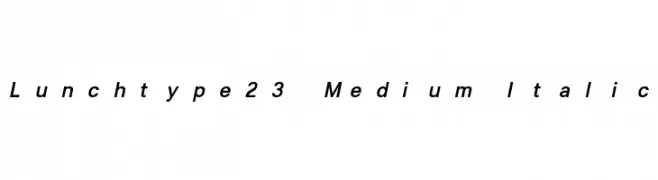 Lunchtype23 Medium Italic  Fuentes Gratis Descargar