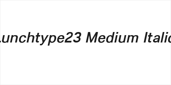 Lunchtype23 Medium Italic Logo