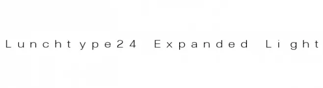 Lunchtype24 Expanded Light  नि: शुल्क फ़ॉन्ट्स डाउनलोड