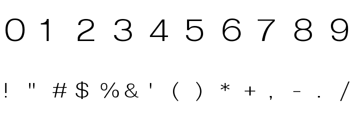Lunchtype24 Expanded Light Font OTHER CHARS