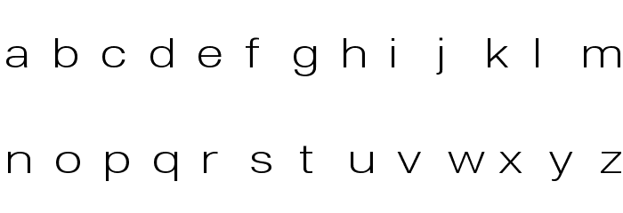 Lunchtype24 Expanded Light Font LOWERCASE