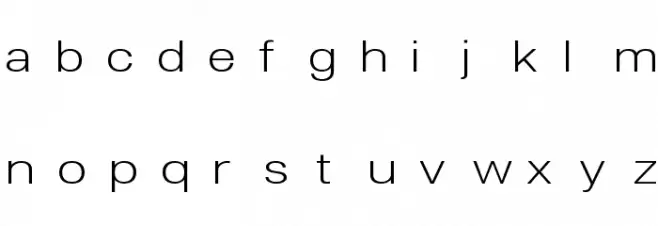 Lunchtype24 Expanded Light Шрифта строчной