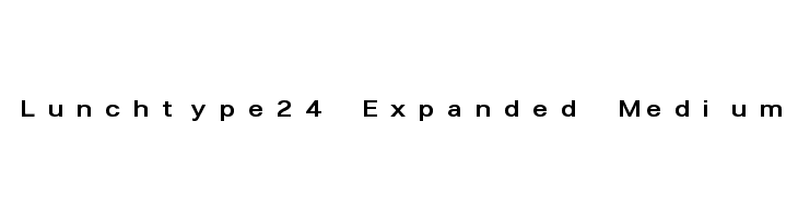Lunchtype24 Expanded Medium Font
