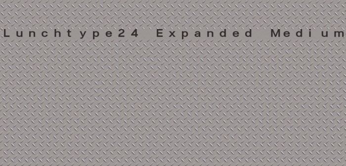 Lunchtype24 Expanded Medium Font examples